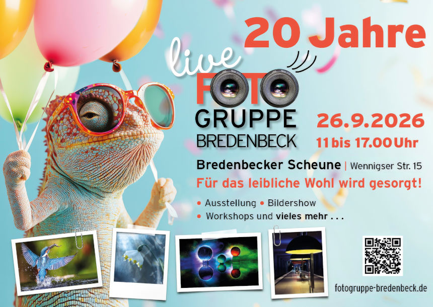 Einladung 20 Jahre Fotogruppe Bredenbeck