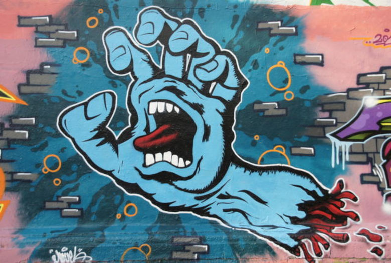 Schreiende Hand Graffito Schreiende Hand