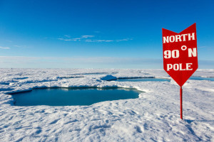 Am Nordpol auf 90 Grad